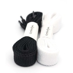 CORDONES PLANOS ANCHOS - WIDTH BLANCO