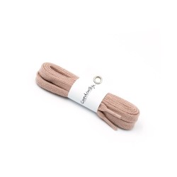 CORDONES PLANOS  ALGODÓN - ROSA NUDE