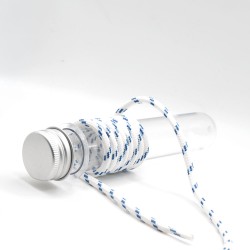 CORDONES REDONDOS - BLANCO PUNTOS AZULES