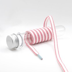 CORDONES PLANOS - ON - BLANCO/ROJO