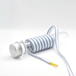 CORDONES PLANOS - ON - BLANCO/AZUL