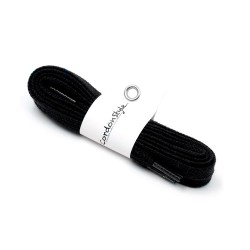 CORDONES PLANOS  ALGODÓN - NEGRO